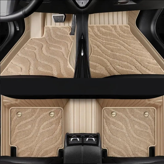 BEIGE GALAXY DOUBLE LAYER CUSTOMIZED CAR MAT