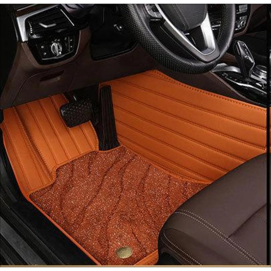 Brown Galaxy Double Layer Customized Car Mat