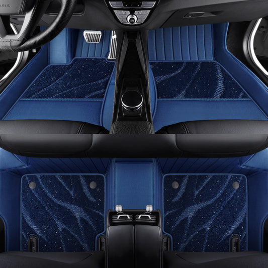 Blue Galaxy Double Layer Customized Car Mat