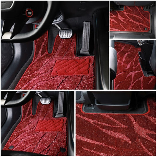 Wine Red Galaxy Double Layer Customized Car Mat