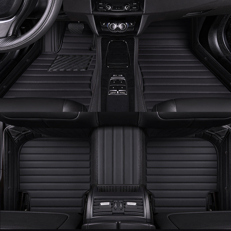 Black Stripe Stitching Luxury Car Mats
