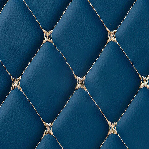 Blue Diamond Stitching Luxury Car Mats