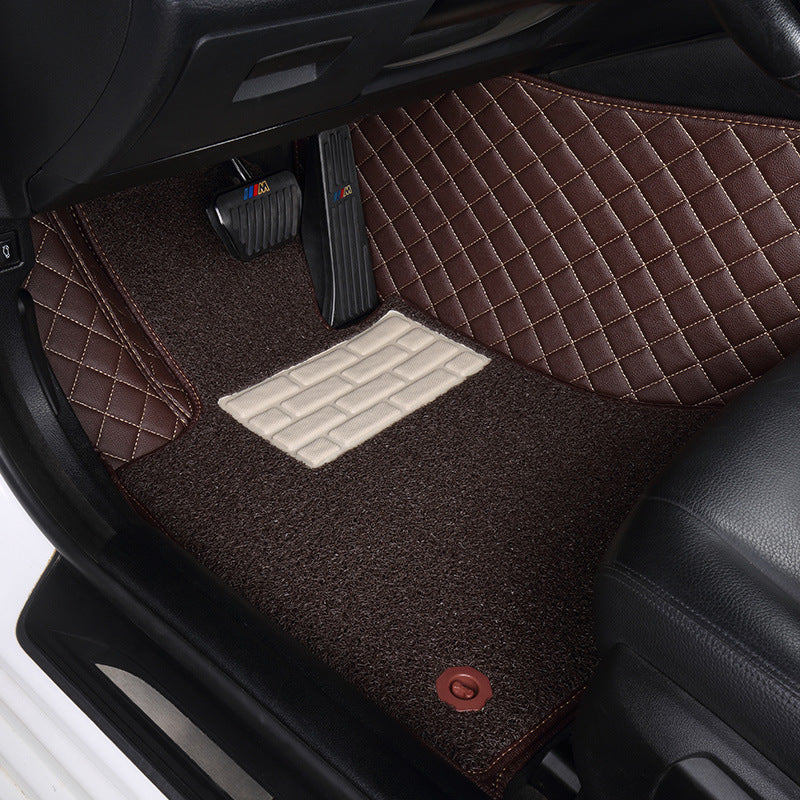 Customized Double-Layer Coffee Base With Coffee Loop Pile Car Mats