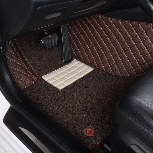 Customized Double-Layer Coffee Base With Coffee Loop Pile Car Mats