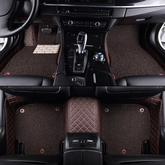 Customized Double-Layer Coffee Base With Coffee Loop Pile Car Mats