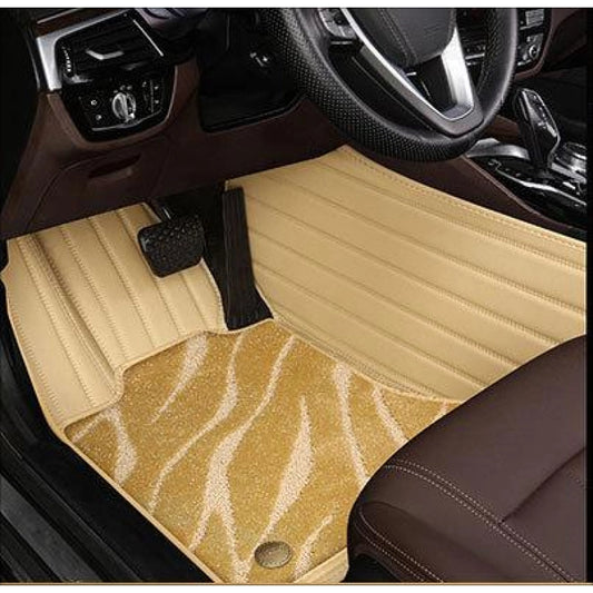 Beige Galaxy Double Layer Customized Car Mat