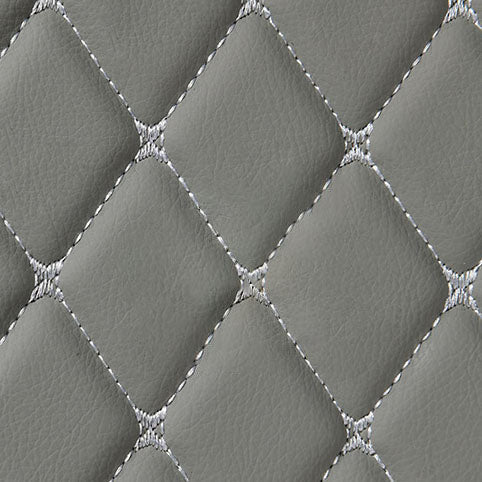 GRAY  DIAMOND STITCHING LUXURY CAR MATS