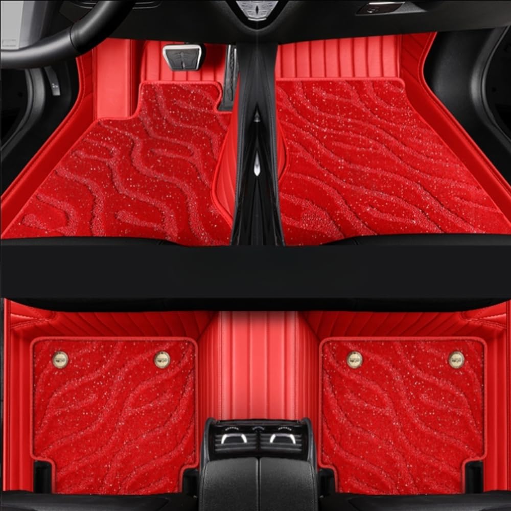 Red Galaxy Double Layer Customized Car Mat