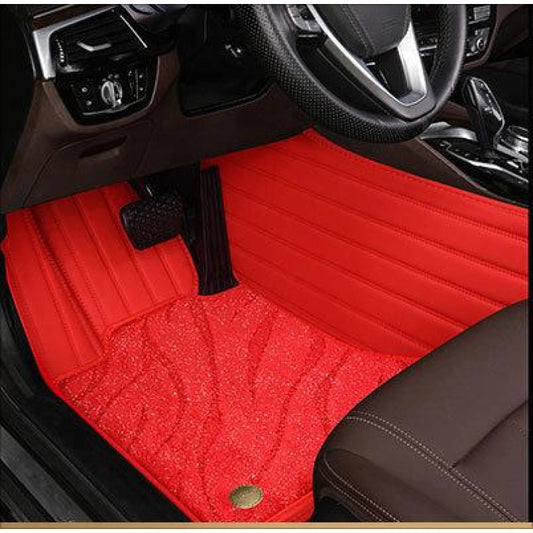 Red Galaxy Double Layer Customized Car Mat