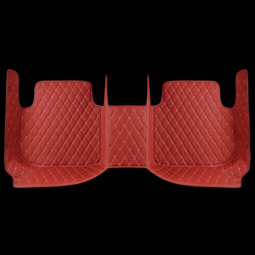 Cherry Red Diamond Stitching Luxury Car Mats