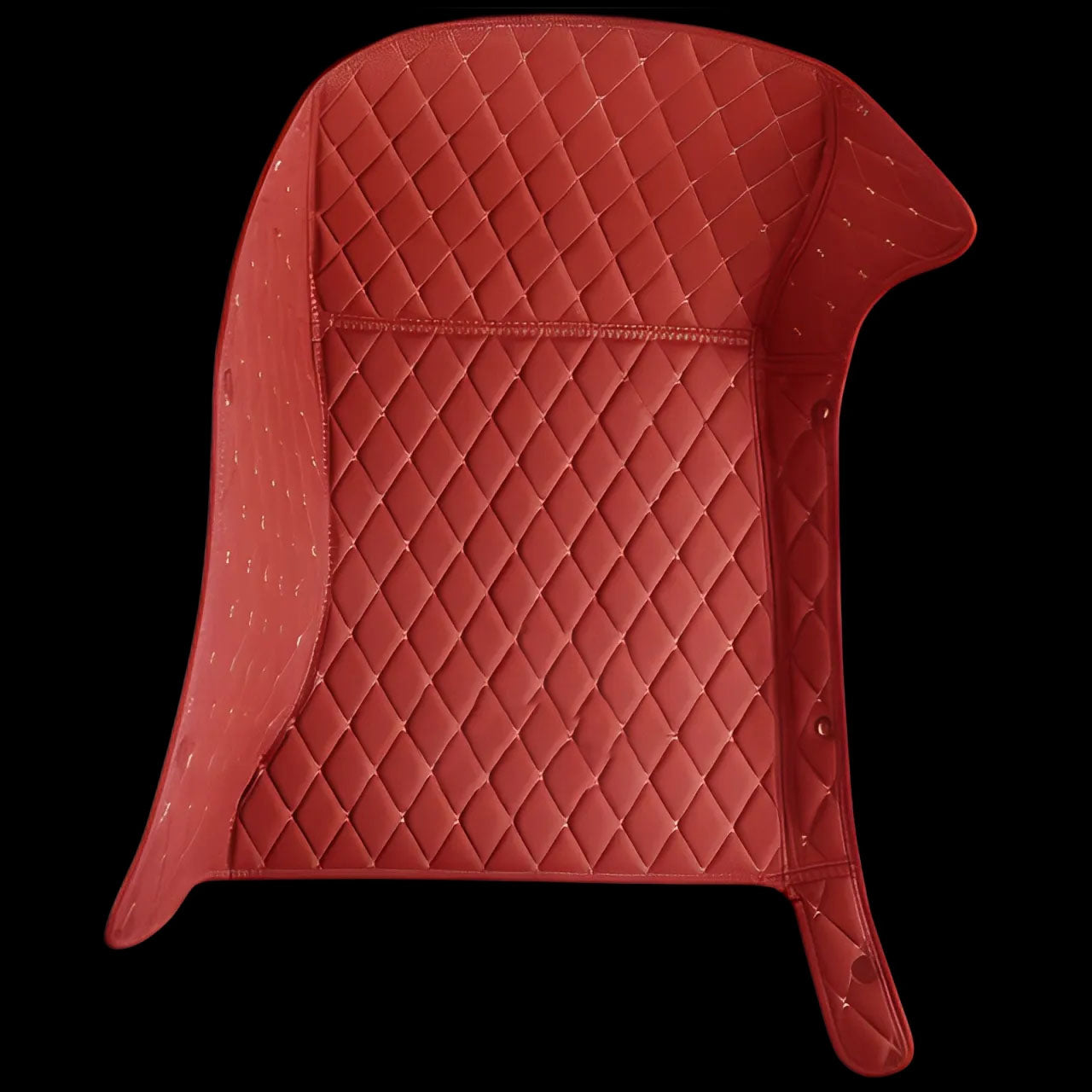 Cherry Red Diamond Stitching Luxury Car Mats