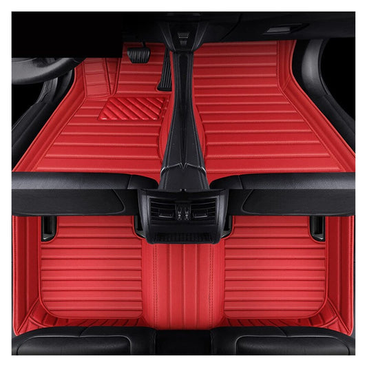 Red Stripe Stitching Luxury Car Mats